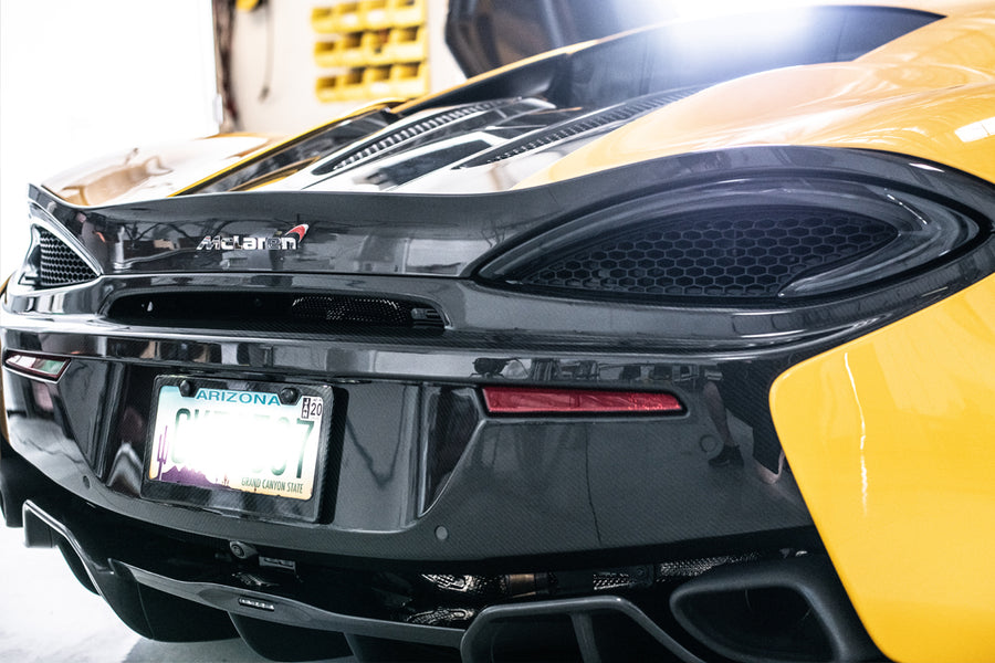 2017 Yellow McLaren 570s RearView Shifters