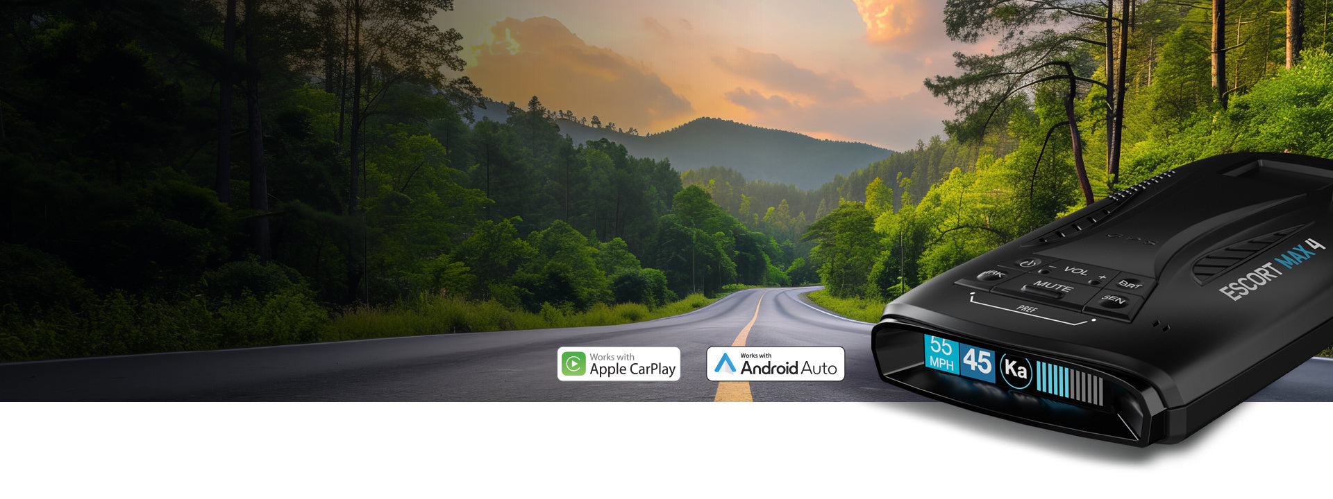 Escort MAX 4 portable detector hero banner desktop