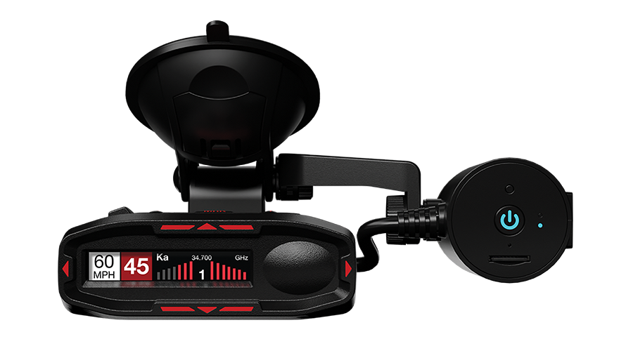 M2 smart dash cam connected to Escort Redline radar detector